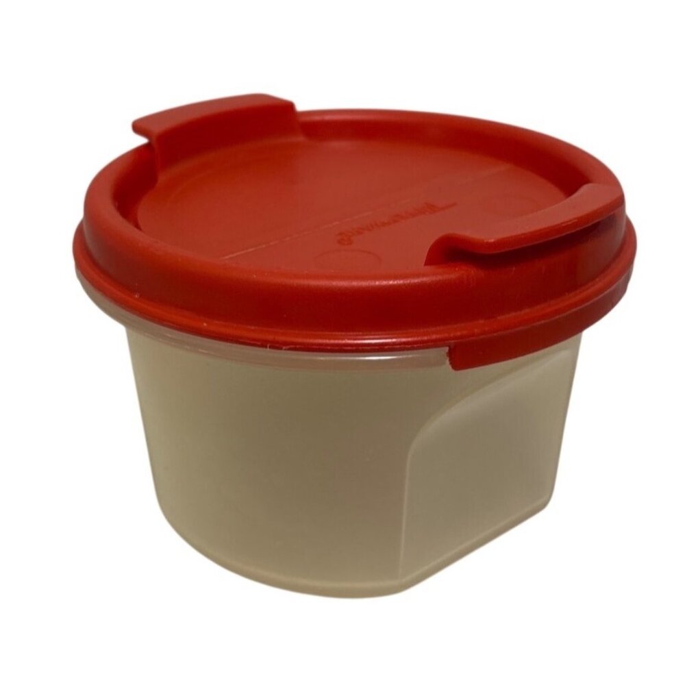 Tupperware Modular Mates Stor N Shake Round Red Seal Double Sided Seal